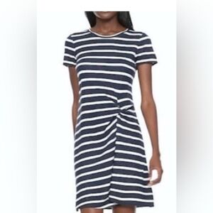 Banana Republic Navy and Cream Striped Top